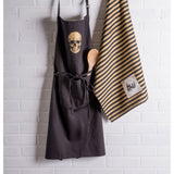 Design Imports Gold Skull Print Chef Kitchen Apron
