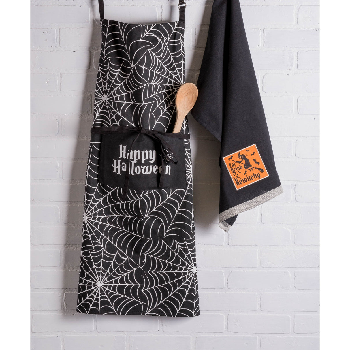 Design Imports Gold Skull Print Chef Kitchen Apron