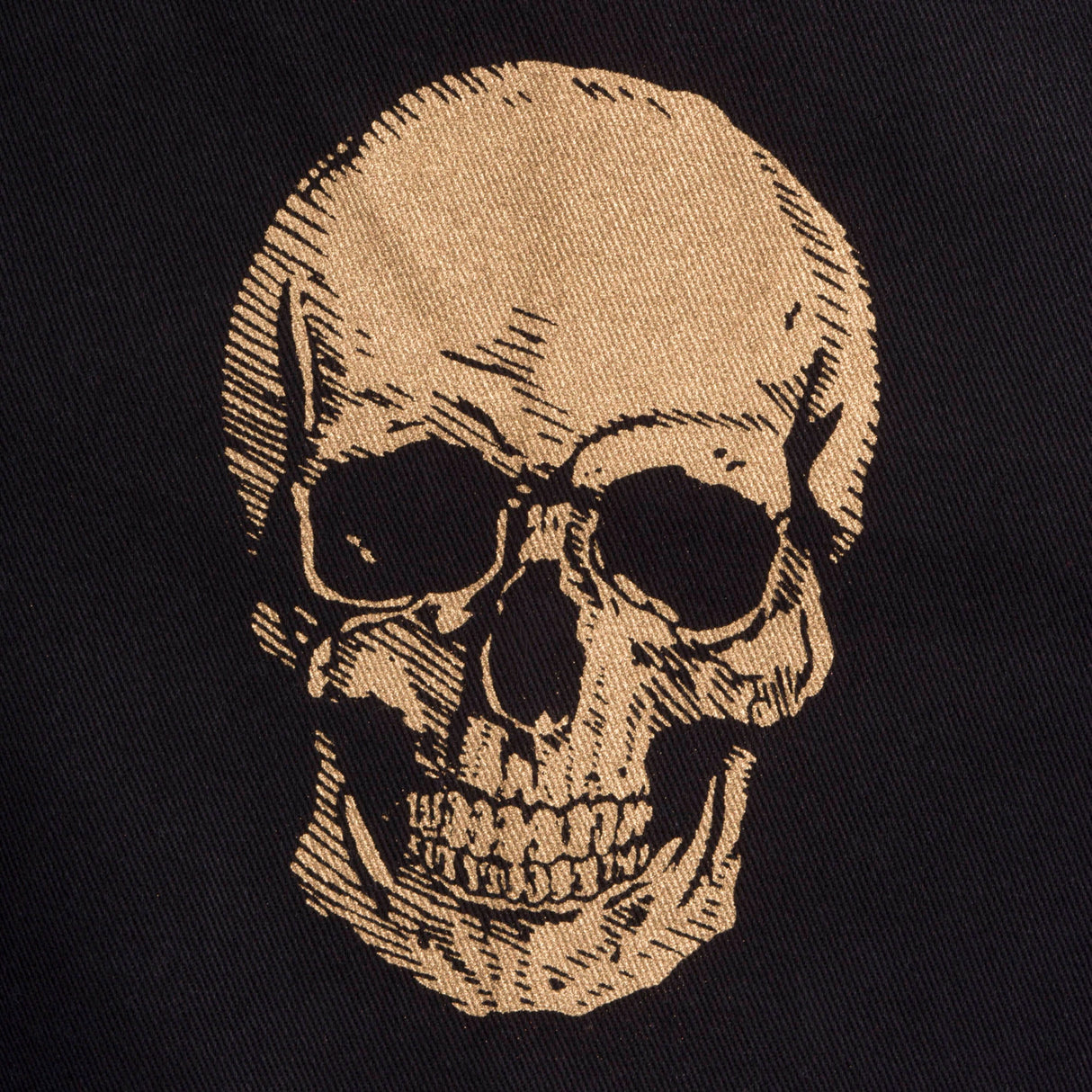 Design Imports Gold Skull Print Chef Kitchen Apron