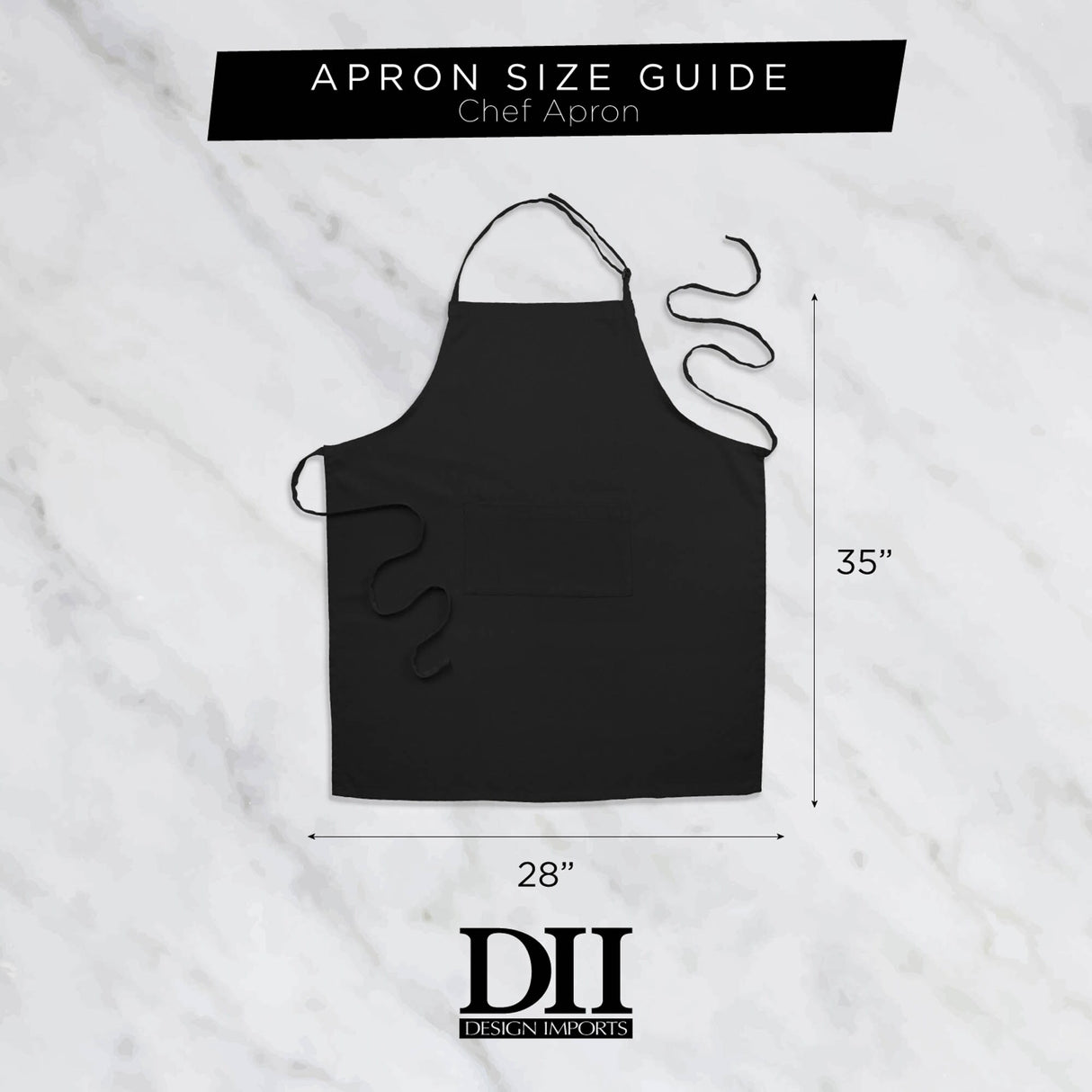 Design Imports Gold Skull Print Chef Kitchen Apron