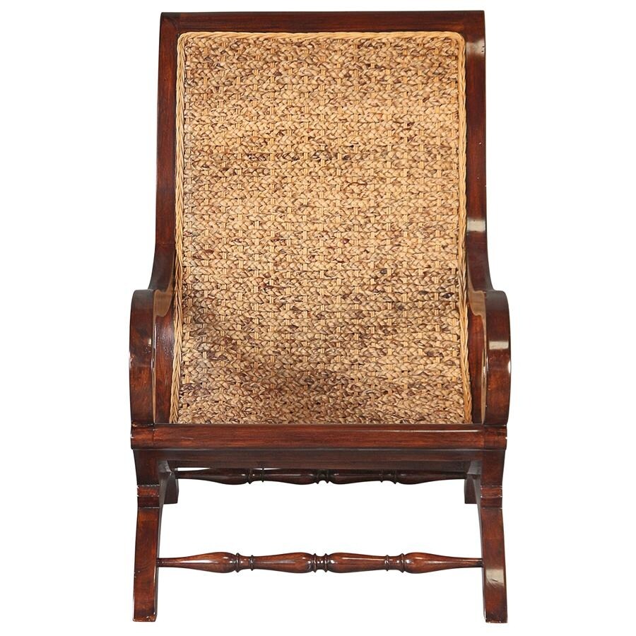 Design Toscano Handcrafted Mahogany Wood British Plantation Chair
