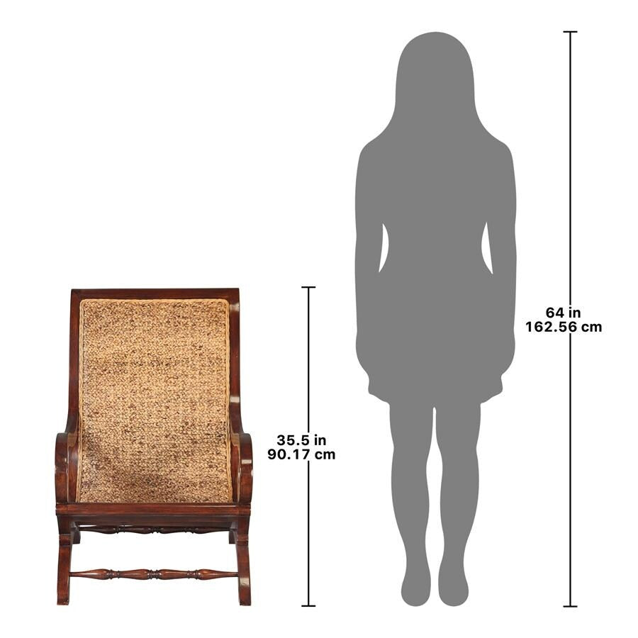 Design Toscano Handcrafted Mahogany Wood British Plantation Chair