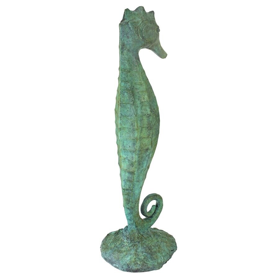 Design Toscano Weathered Seahorse Bronze Garden Statue