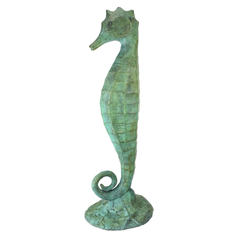 Design Toscano Weathered Seahorse Bronze Garden Statue