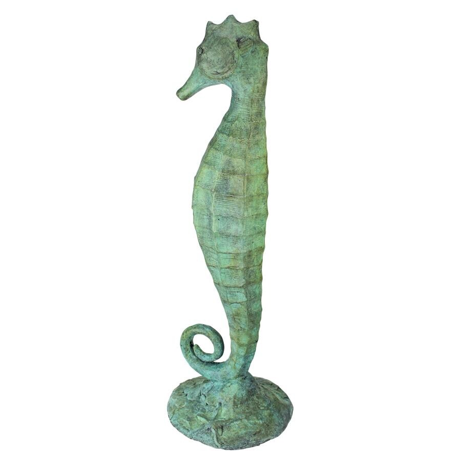 Design Toscano Weathered Seahorse Bronze Garden Statue