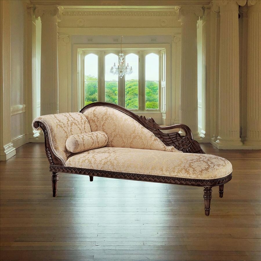 Design Toscano Swan Fainting Couch Left