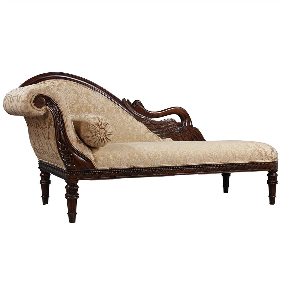 Design Toscano Swan Fainting Couch Left