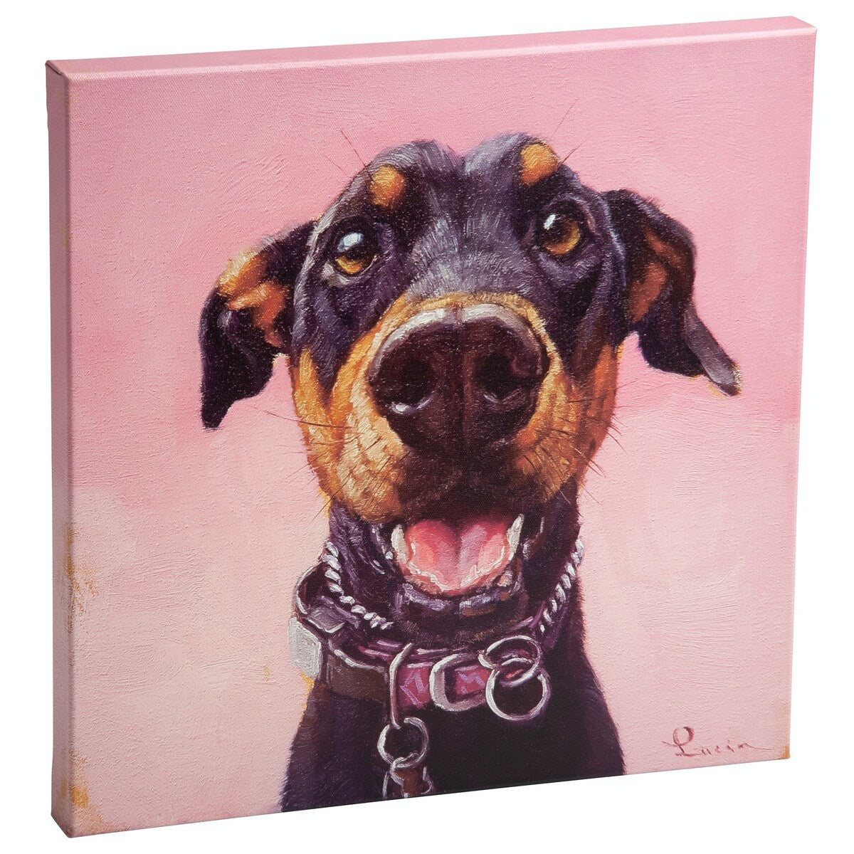 Design Toscano 'Follow Your Nose, No. 12 Miniature Doberman Pincher' Dog Canvas Wrap Replica Painting