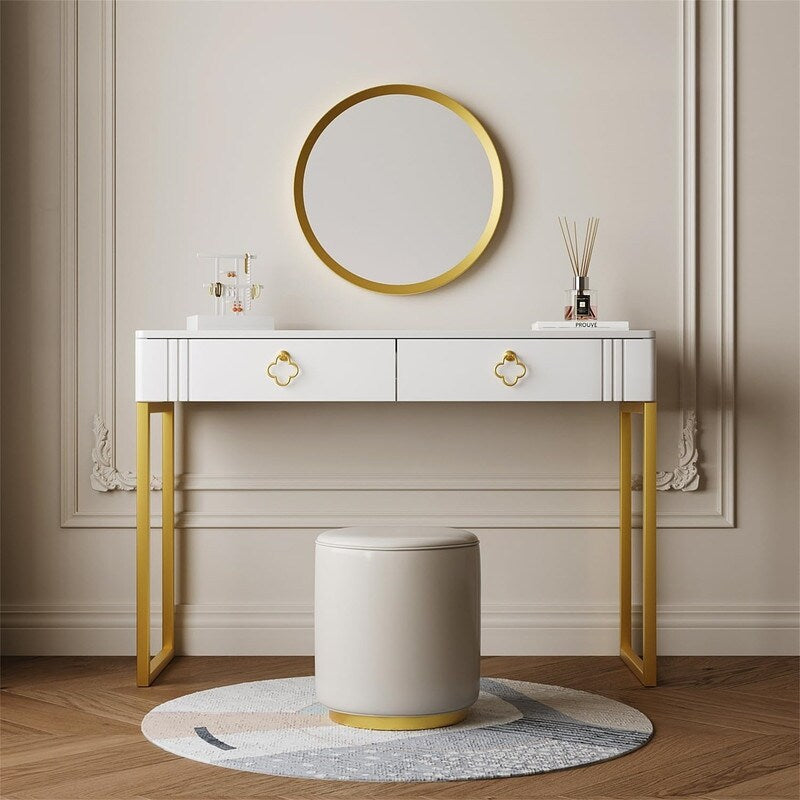 Design White Desk with Drawers