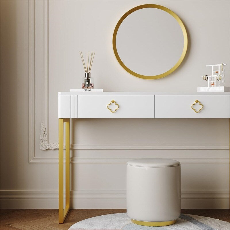 Design White Desk with Drawers