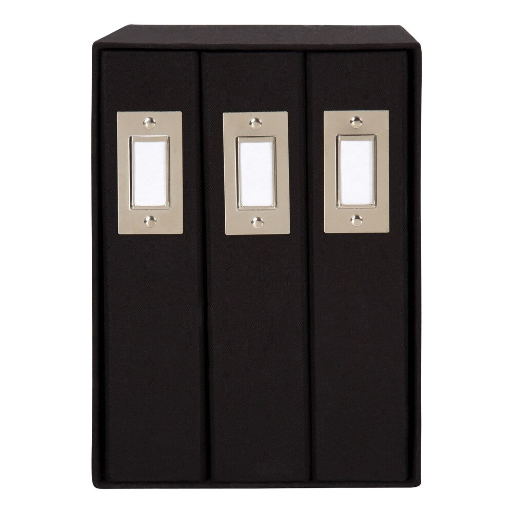 DesignOvation Cydney Linen Fabric Photo Albums (Set of 3)