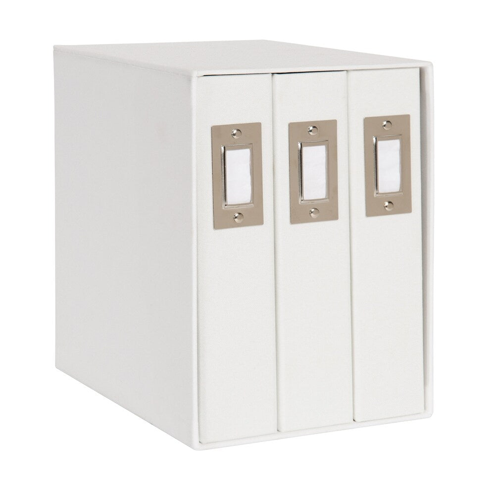 DesignOvation Cydney Linen Fabric Photo Albums (Set of 3)