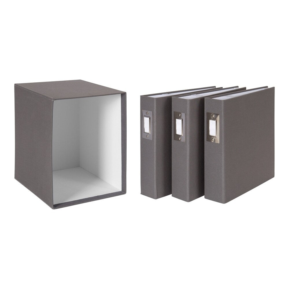 DesignOvation Cydney Linen Fabric Photo Albums (Set of 3)