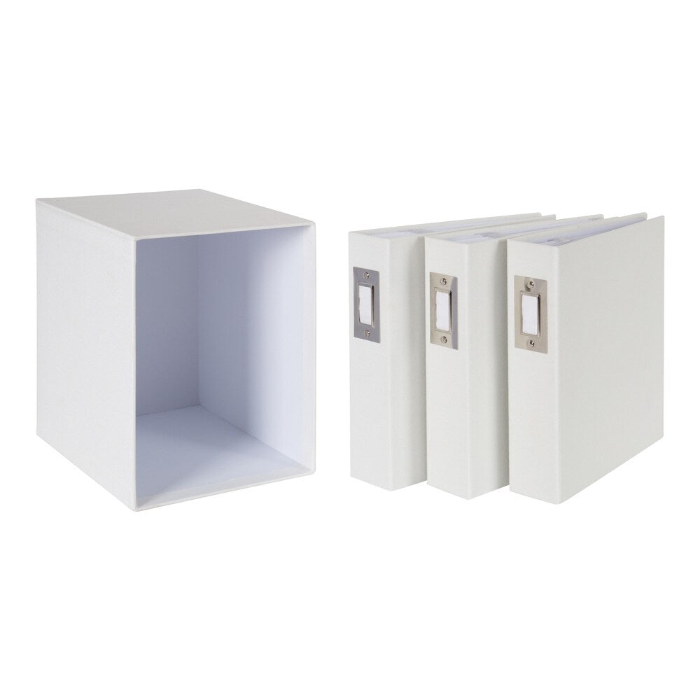 DesignOvation Cydney Linen Fabric Photo Albums (Set of 3)