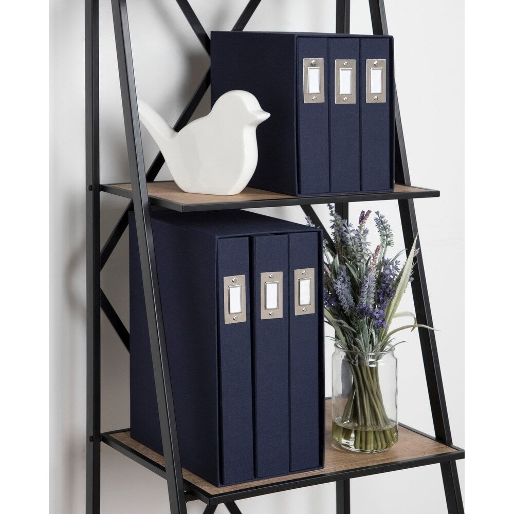 DesignOvation Cydney Linen Fabric Photo Albums (Set of 3)