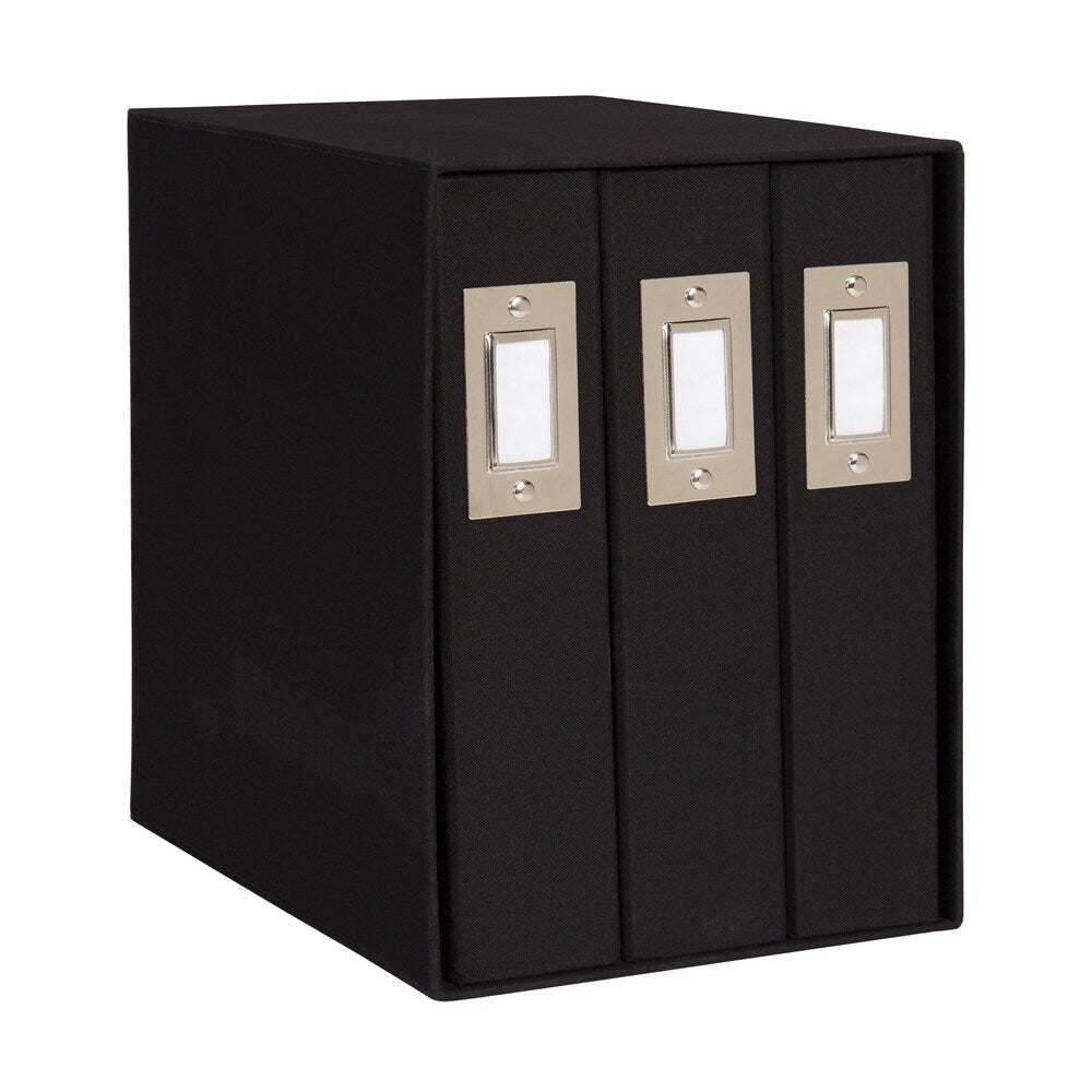 DesignOvation Cydney Linen Fabric Photo Albums (Set of 3)