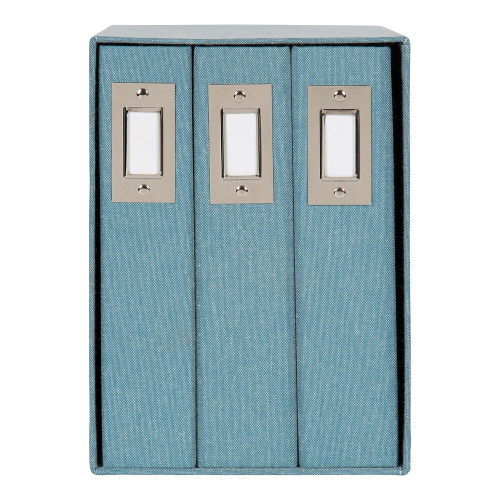 DesignOvation Cydney Linen Fabric Photo Albums (Set of 3)