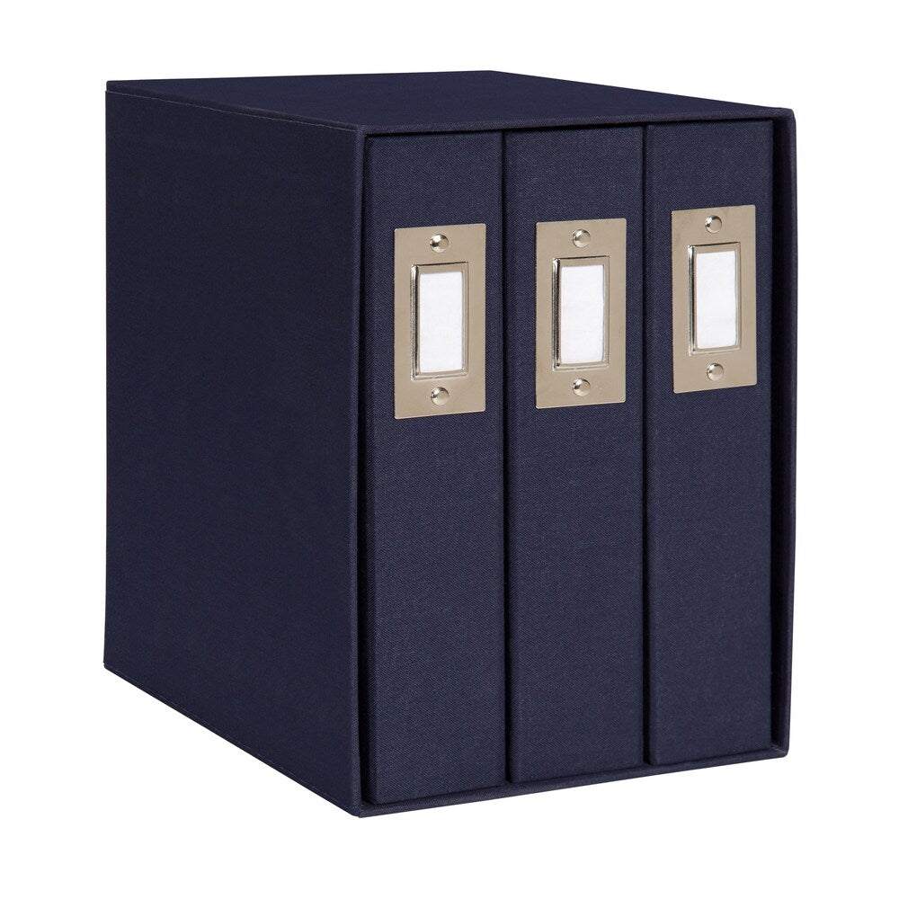 DesignOvation Cydney Linen Fabric Photo Albums (Set of 3)