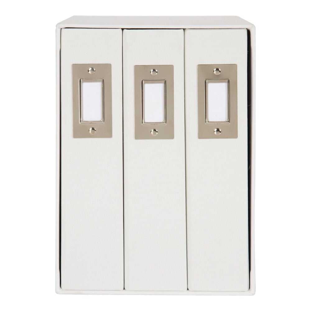 DesignOvation Cydney Linen Fabric Photo Albums (Set of 3)