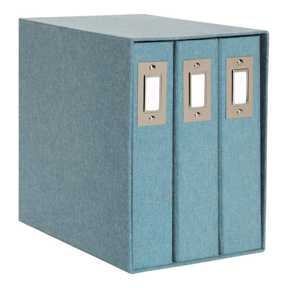 DesignOvation Cydney Linen Fabric Photo Albums (Set of 3)