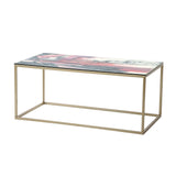Designart 'Durty Shabby Pink Blush I' Metal Transitional Coffee Table