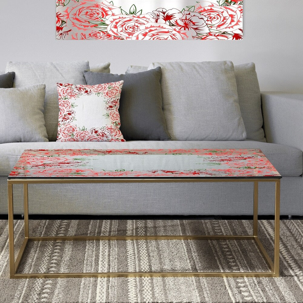 Designart 'Garland Vivid 2' Metal Farmhouse Coffee Table