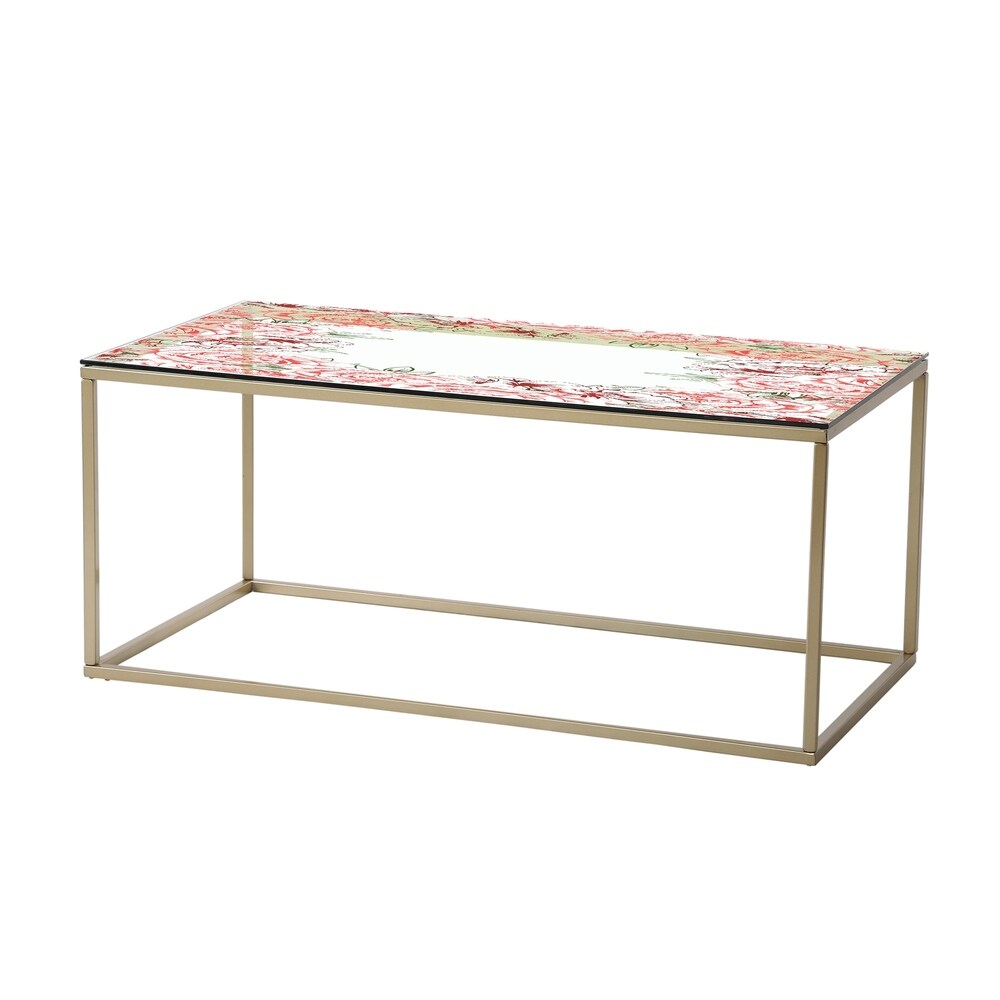 Designart 'Garland Vivid 2' Metal Farmhouse Coffee Table