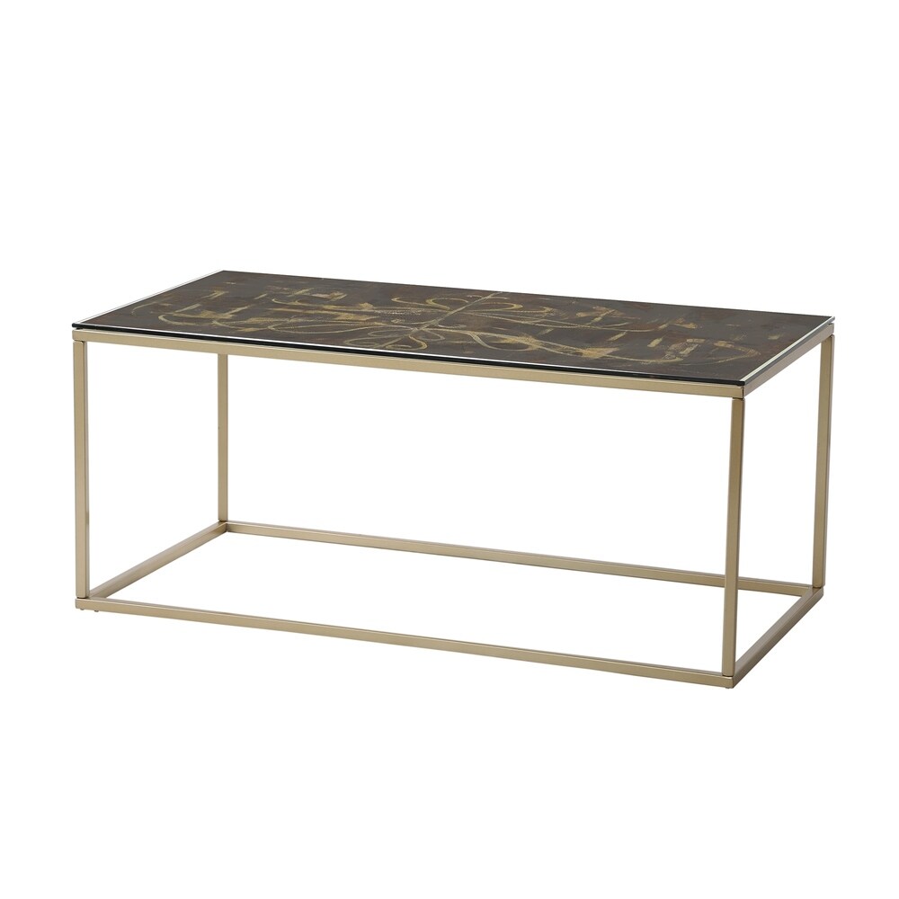 Designart 'Glam Gold Chandelier' Metal Transitional Coffee Table