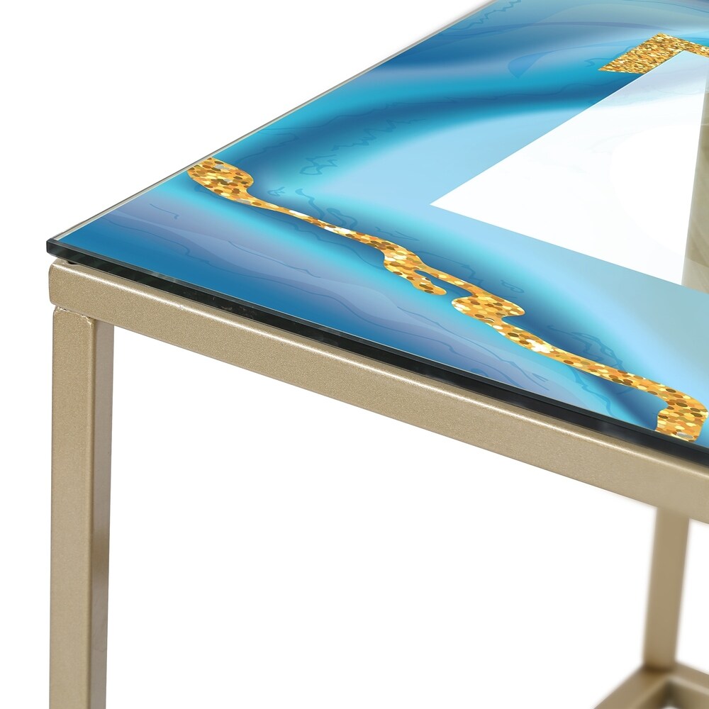Designart '0' Metal Glam Coffee Table