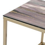 Designart 'Purple Glam Storm III' Metal Shabby Chic Coffee Table