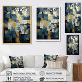 Designart " Comfort Of Glory Abstract Expressionism Blue I" Abstract Painting Framed Wall Decor