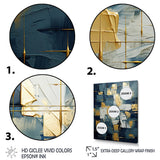 Designart " Comfort Of Glory Abstract Expressionism Blue I" Abstract Painting Framed Wall Decor
