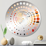 Designart "Abstract Canyon Desert Storm I" - Traditional Canyon Spiral Circle Wall Mirror