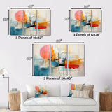 Designart "Abstract Chromatics II" Abstract Collages Metal Art Print Set