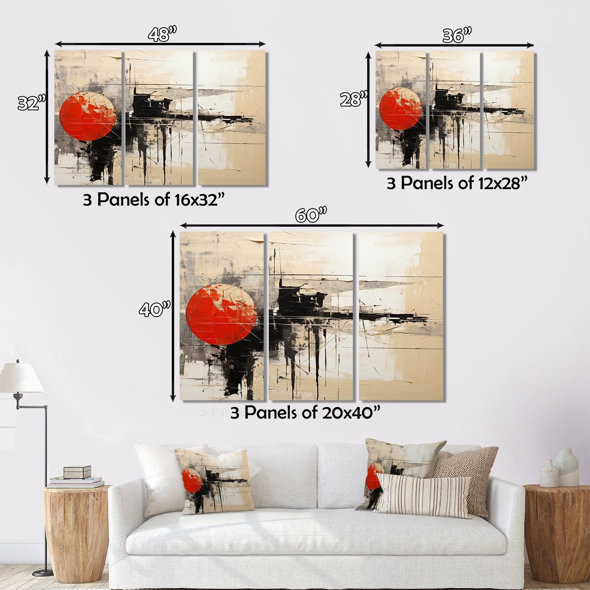 Designart "Abstract Duality III" Abstract Collages Metal Wall Décor Set