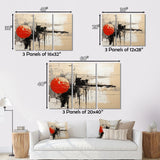 Designart "Abstract Duality III" Abstract Collages Metal Wall Décor Set