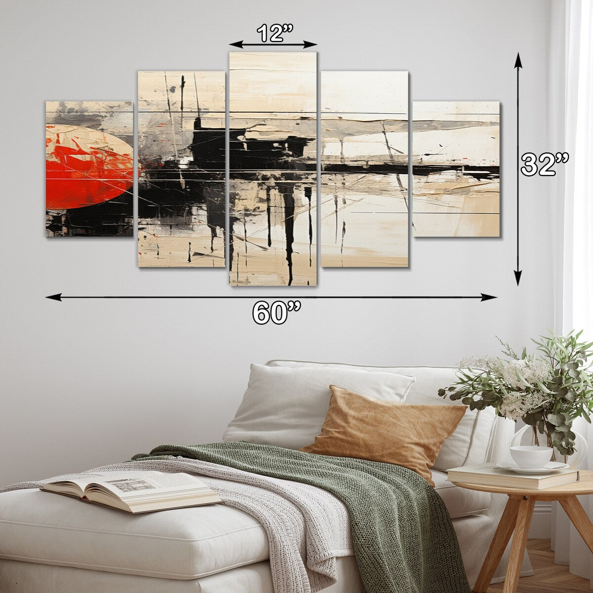 Designart "Abstract Duality III" Abstract Collages Metal Wall Décor Set