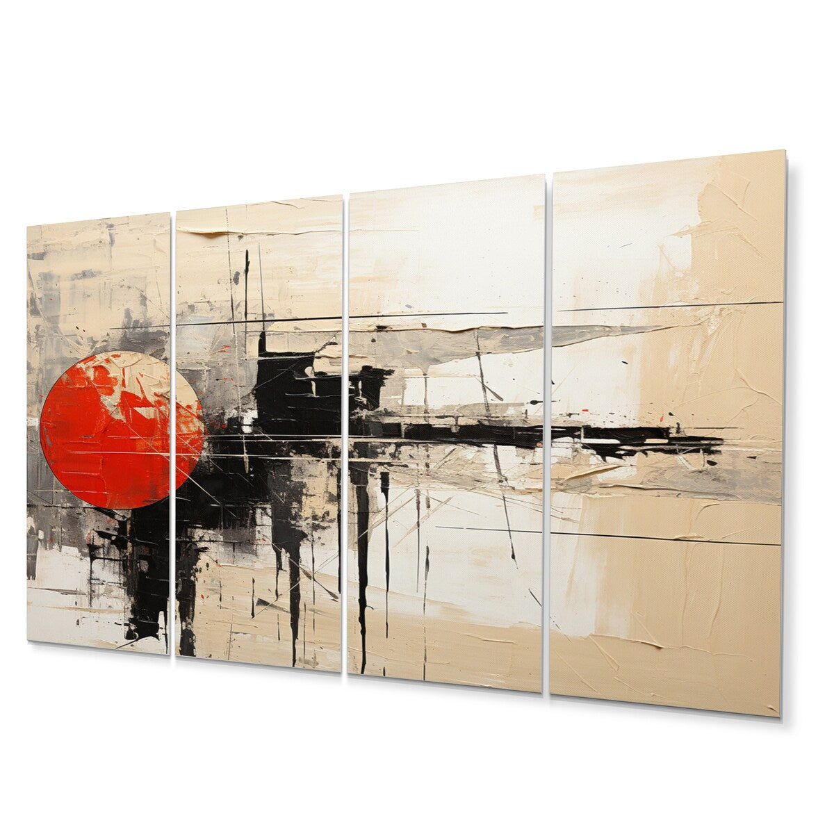 Designart "Abstract Duality III" Abstract Collages Metal Wall Décor Set