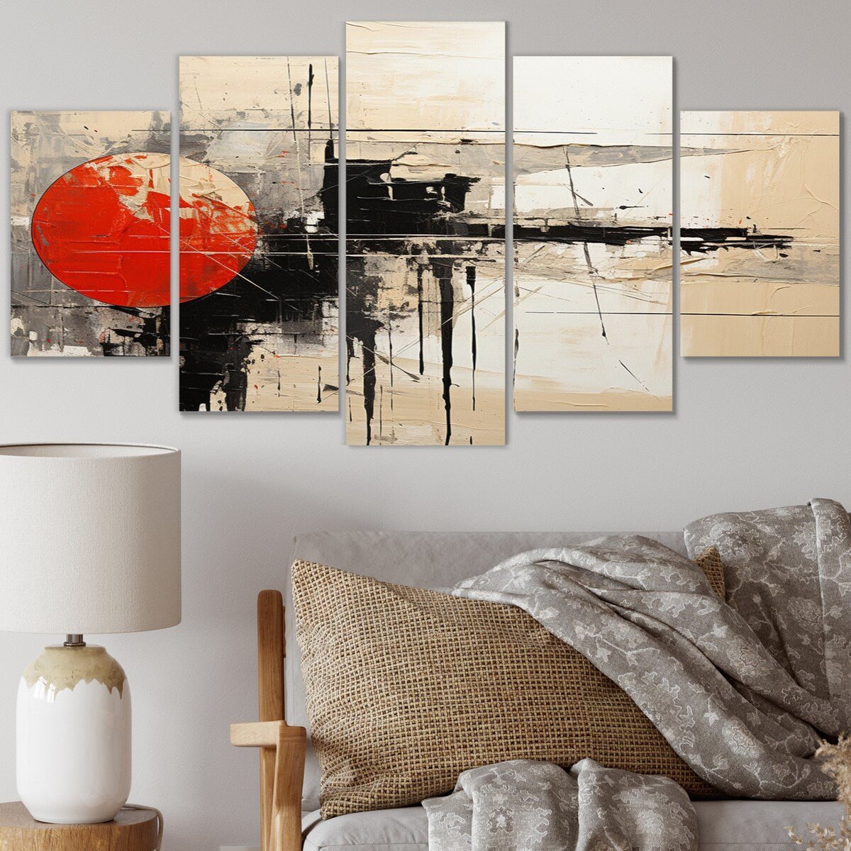 Designart "Abstract Duality III" Abstract Collages Metal Wall Décor Set