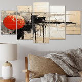 Designart "Abstract Duality III" Abstract Collages Metal Wall Décor Set