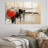 Designart "Abstract Duality III" Abstract Collages Metal Wall Décor Set