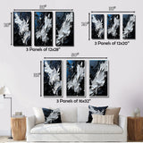 Designart "Abstract River Of Euphoria III" Abstract Painting Wall Art Set Of 3 - Modern Gallery Set For Office Decor