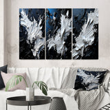 Designart "Abstract River Of Euphoria III" Abstract Painting Wall Art Set Of 3 - Modern Gallery Set For Office Decor