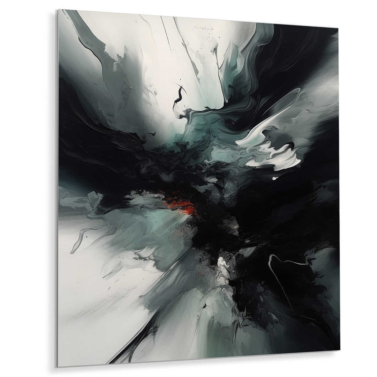 Designart "Abstracted Liquid Movements II" Abstract Liquid Ink Metal Wall Art