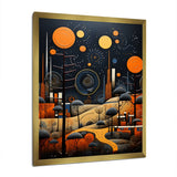 Designart "African Tribal Rhythms Pastoral III" African Tribal Framed Canvas Prints