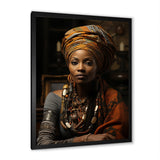 Designart "African Woman Poetry II" African American Art Framed Wall Art Living Room