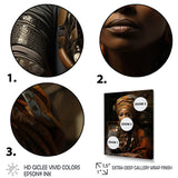 Designart "African Woman Poetry II" African American Art Framed Wall Art Living Room