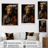 Designart "African Woman Poetry II" African American Art Framed Wall Art Living Room