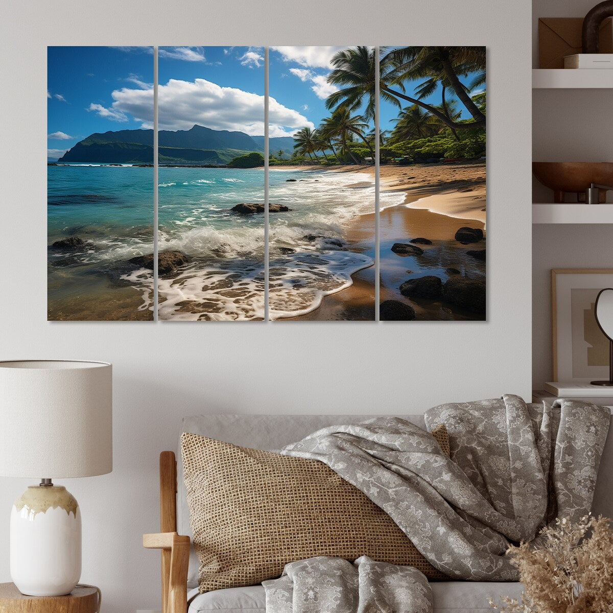 Designart "Aloha Tropical Dreamscape II" Maui Wall Art Prints Set