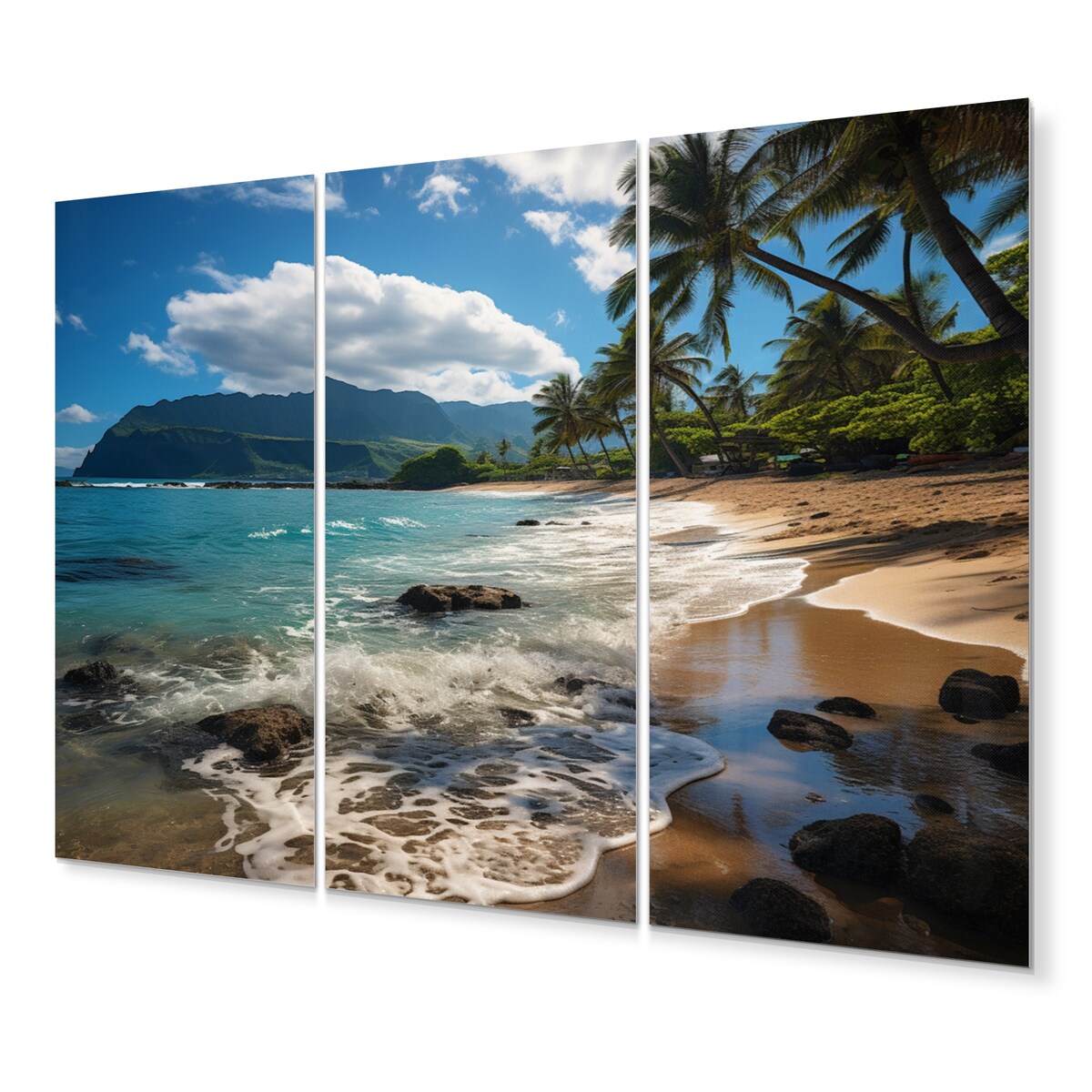 Designart "Aloha Tropical Dreamscape II" Maui Wall Art Prints Set